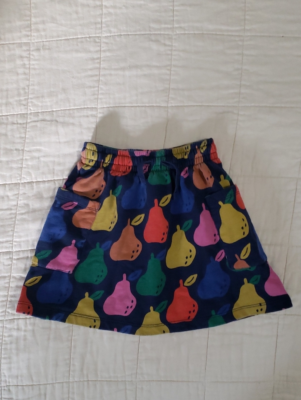 Hanna Andersson French Terry Pear Skirt Sweatshirt Cotton Skirt 120cm 6-7 Girls